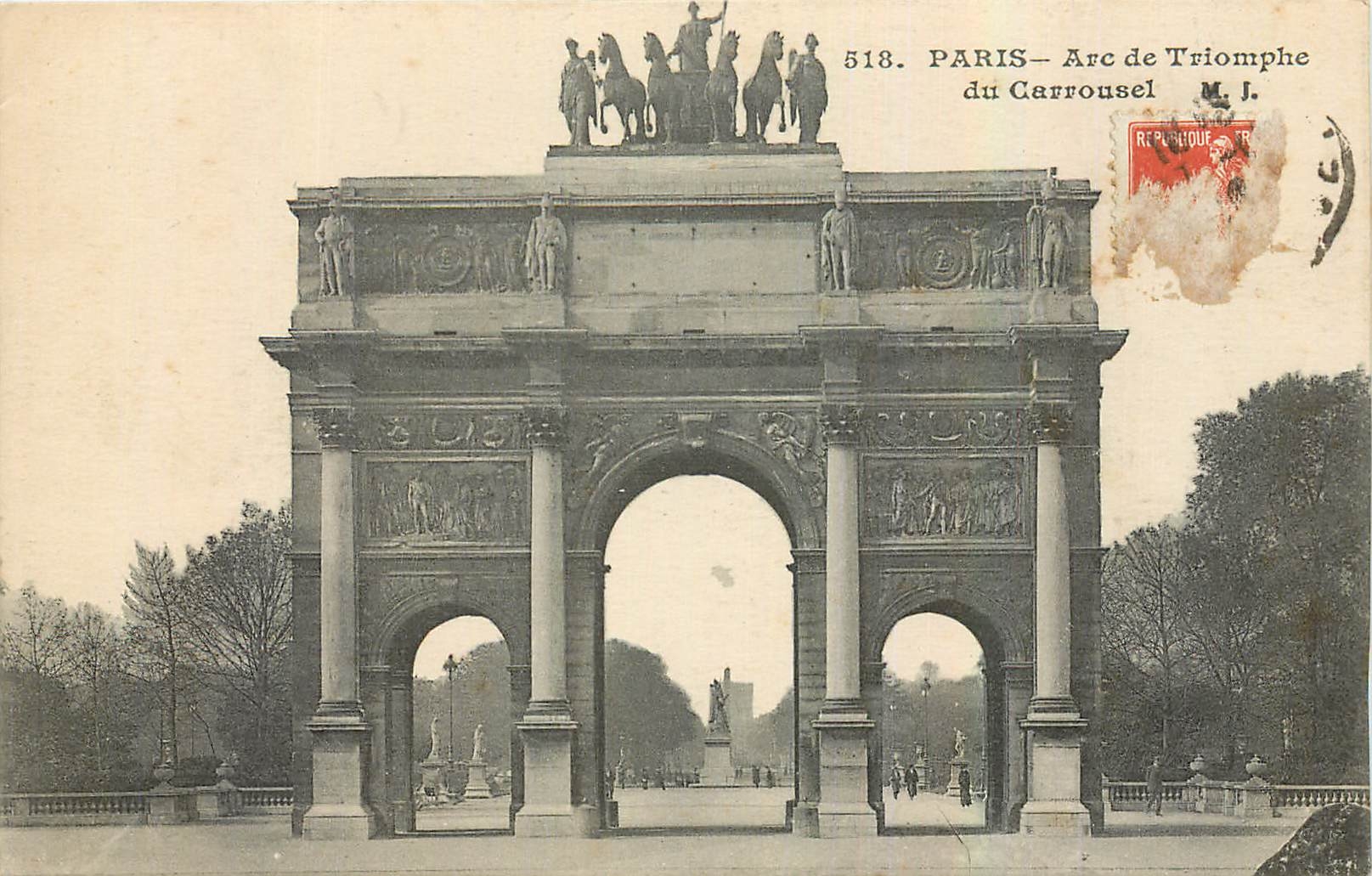CPA Paris Arc de Triomphe du Carrousel 