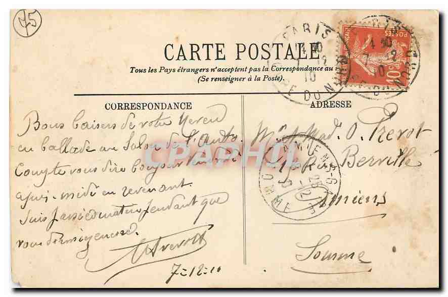 CPA Paris Le Petit Palais  — Rückseite