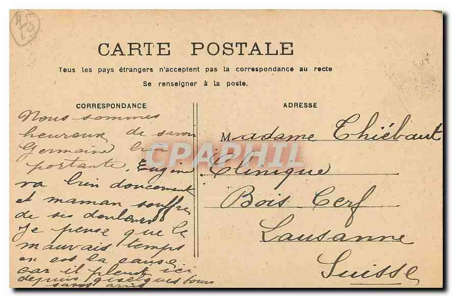 CPA Paris Gare de Lyon  — Rückseite