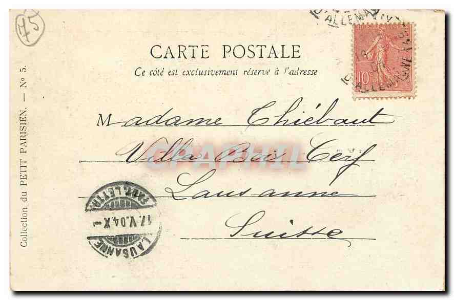 CPA Paris La Place de la Republique  — Rückseite