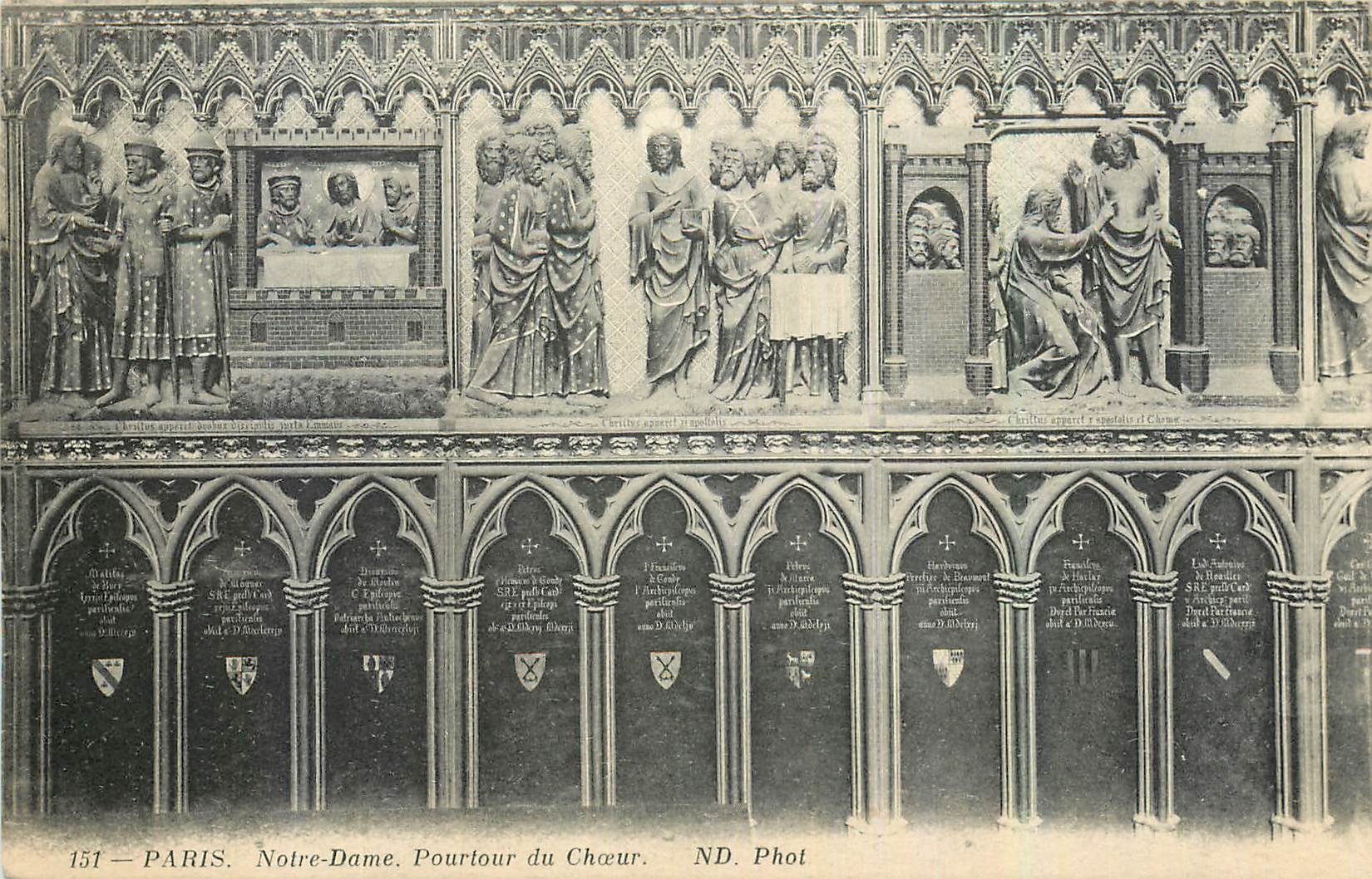 CPA Paris Notre Dame Pourtour du Choeur 