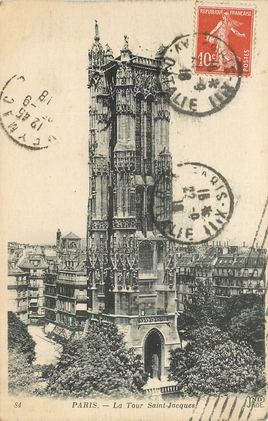 CPA Paris La Tour Saint Jacques 