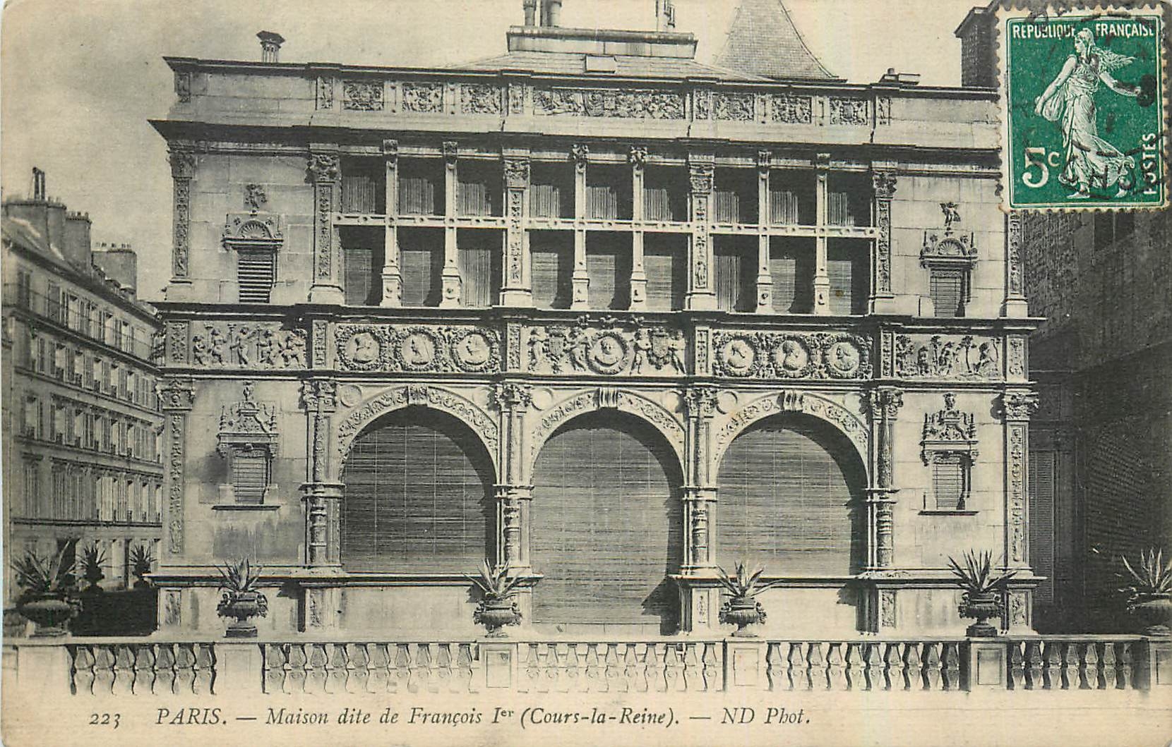 CPA Paris Maison dite de Francois I Cours la Reine 