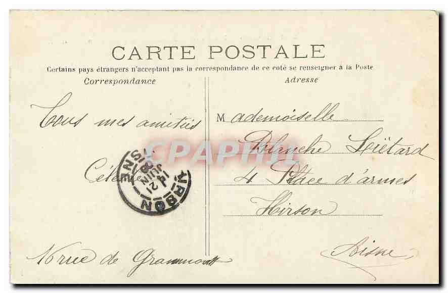 CPA Paris Un coin du Jardin des Tuileries  — Rückseite