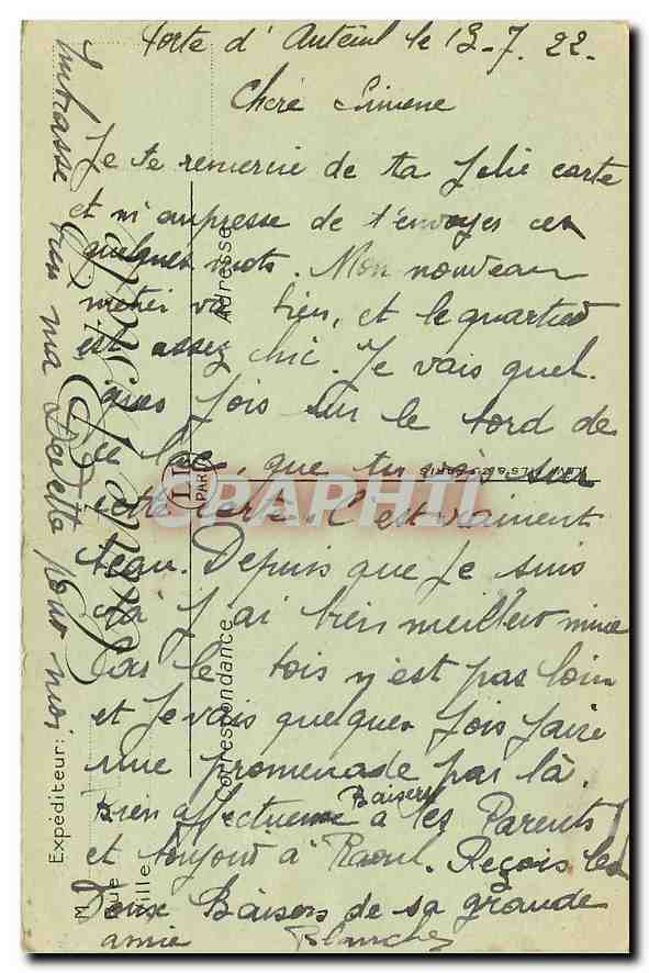 CPA Paris Le Bois de Boulogne Le lac — Rückseite