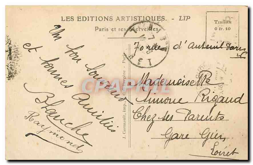 CPA Paris La Tombe du Soldat et la Flamme  — Rückseite