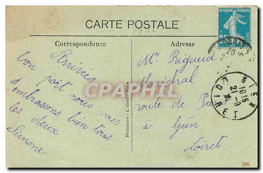 CPA Paris Place de la Republique  — Rückseite