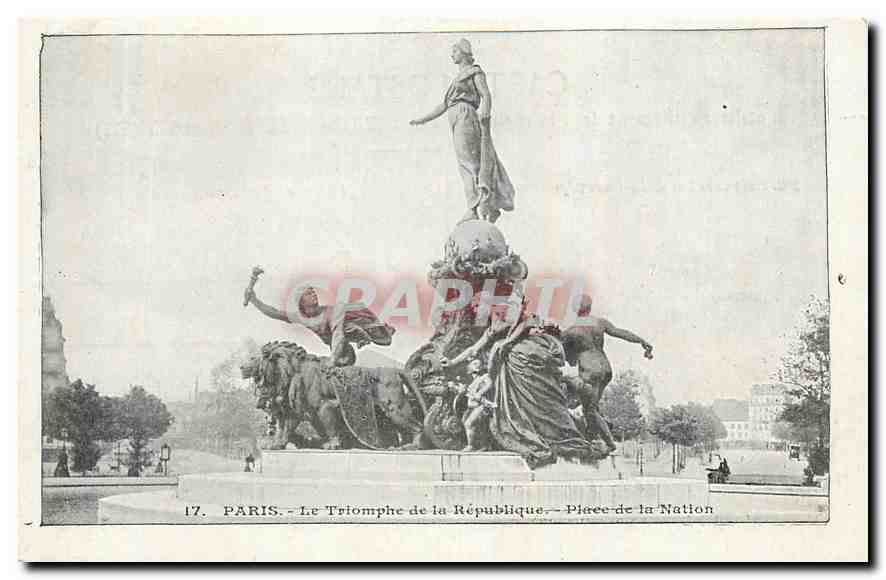 CPA Paris Le Triomphe de la Republique Place de la Nation 