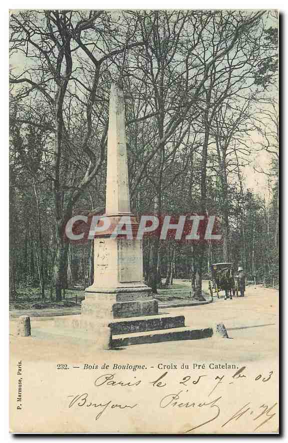 CPA Bois de Boulogne Croix du Pre Catelan 