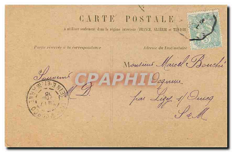 CPA Paris Rue de Rivoli  — Rückseite