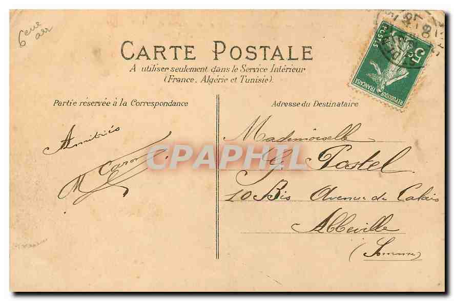 CPA Paris l'Eglise Notre Dame des Champs  — Verso
