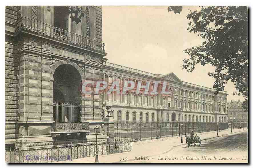 CPA Paris La Fenetre de Charles IX et le Louvre 