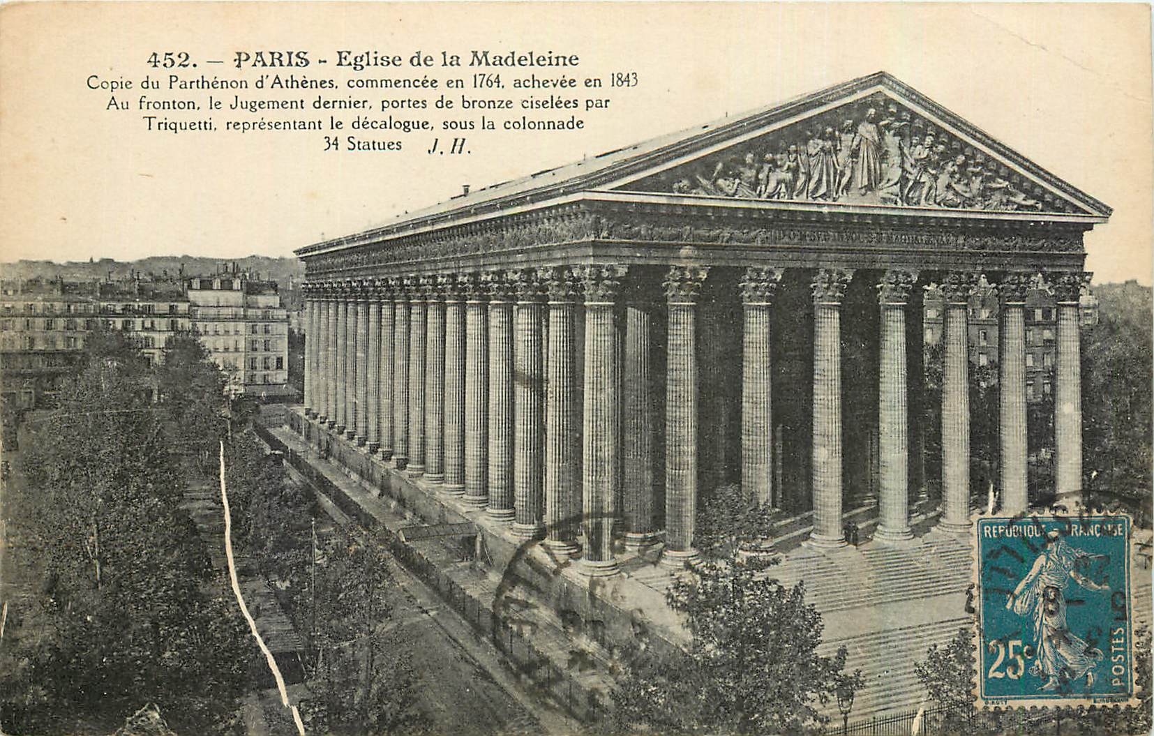 CPA Paris Eglise de la Madeleine 