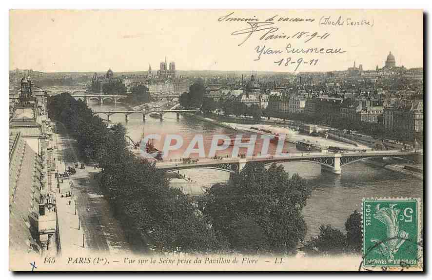 CPA Paris Vue sur la Seine prise du Pavillon de Flore 