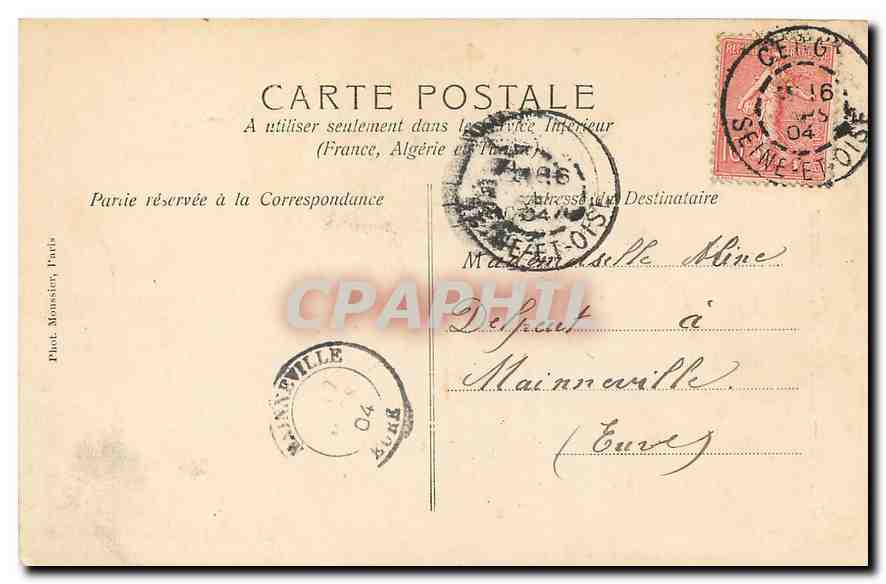 CPA Paris Basilique de Montmartre  — Rückseite