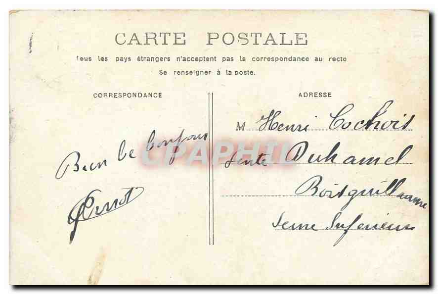 CPA Paris Cour du Carrousel  — Rückseite