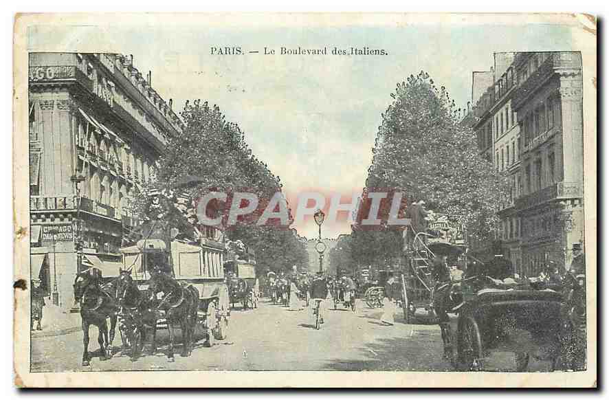 CPA Paris Le Boulevard des Italiens 