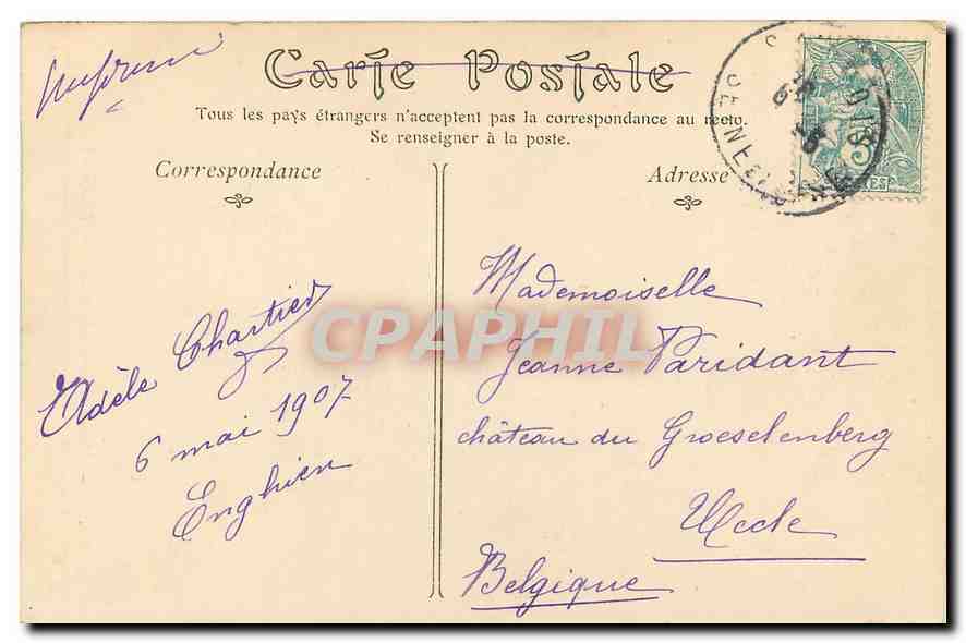 CPA Paris Monument eleve a la memoire de l'Amiral Coligny — Verso