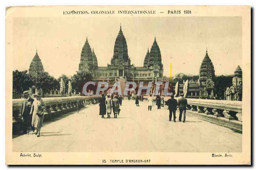 CPA Exposition Coloniale Internationale Paris Temple d'Angkor Vat 