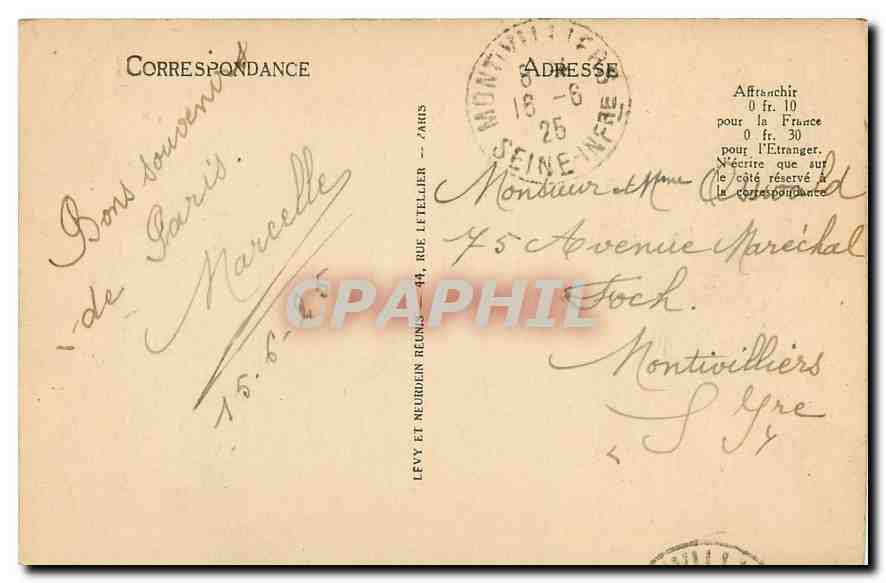 CPA Paris Le Grand Palais  — Rückseite
