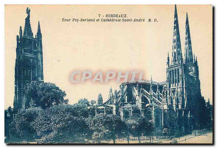 CPA Bordeaux Tour Pey Berland et Cathedrale Saint Andre 