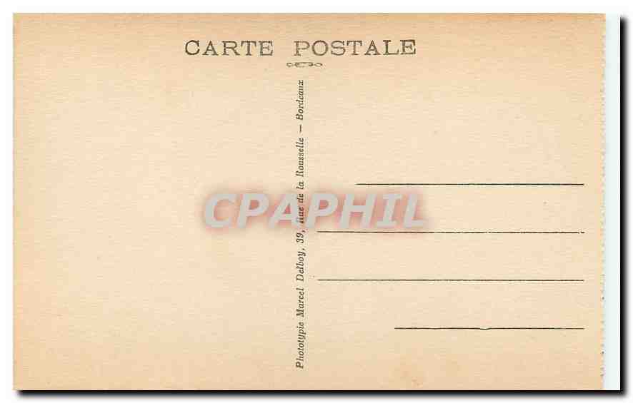 CPA Bordeaux Le Grand Theatre  — Verso