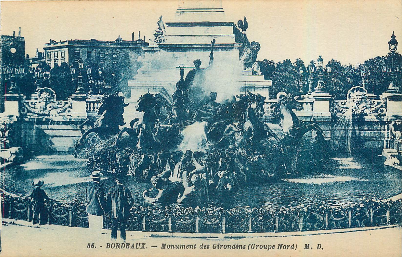 CPA Bordeaux Monument des Girondes Groupe Nord 