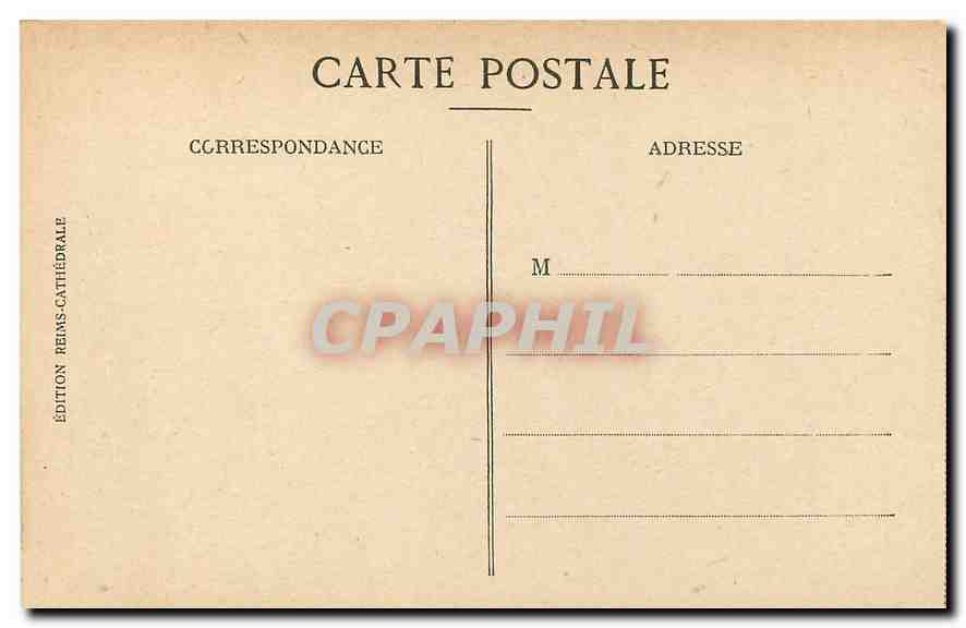 CPA Reims Le Beau Dieu apres la guerre  — Verso