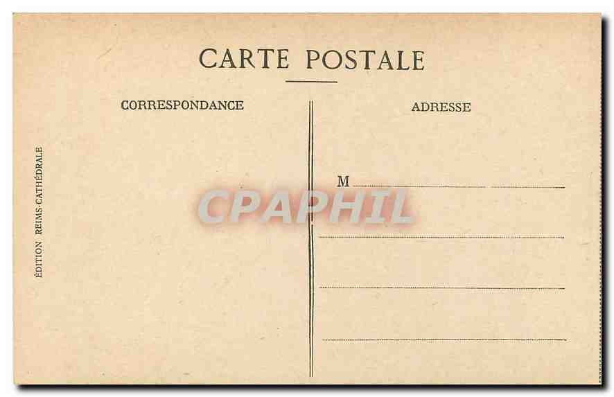 CPA Reims Le Beau Dieu avant la guerre  — Verso