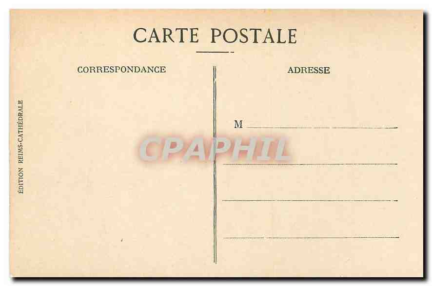 CPA Reims Le grand combe de la Cathedrale  — Verso