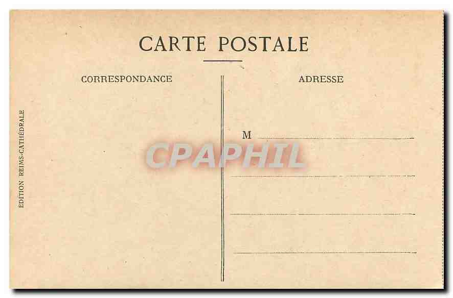 CPA Reims La Cathedrale apres la guerre  — Rückseite