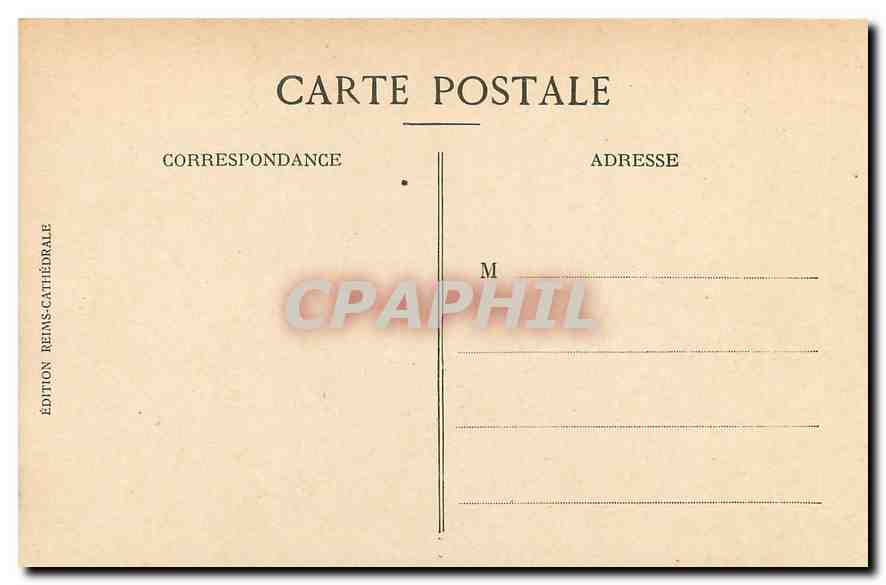 CPA Reims L'eglise Saint Andre apres la guerre  — Rückseite