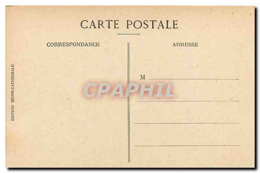 CPA Reims L'Eglise Saint Jacques apres la guerre  — Verso