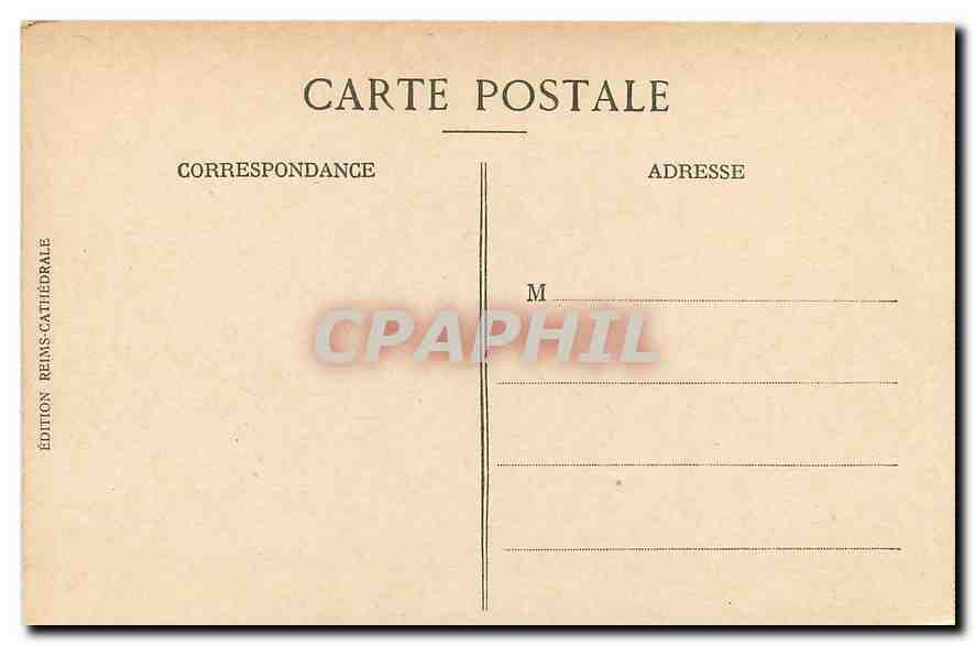 CPA Reims La Cathedrale et le Theatre apres la guerre  — Rückseite