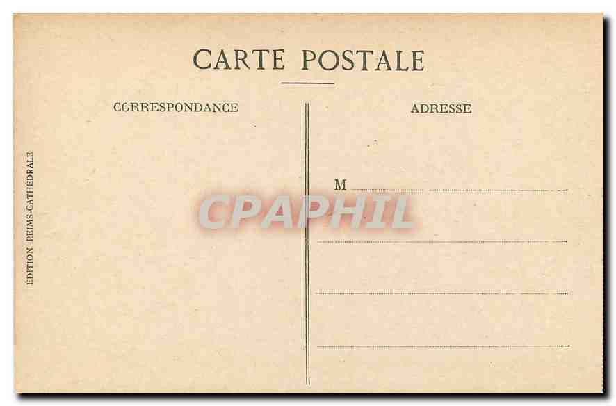 CPA Reims Rue des Trois Raisinets apres la guerre  — Rückseite