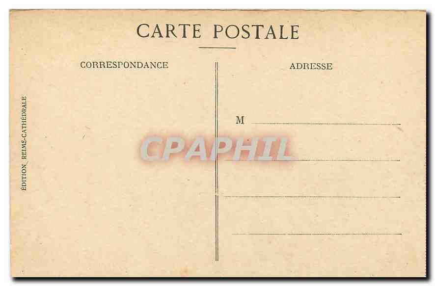 CPA Reims Rue Dieu Lumiere apres la guerre  — Rückseite