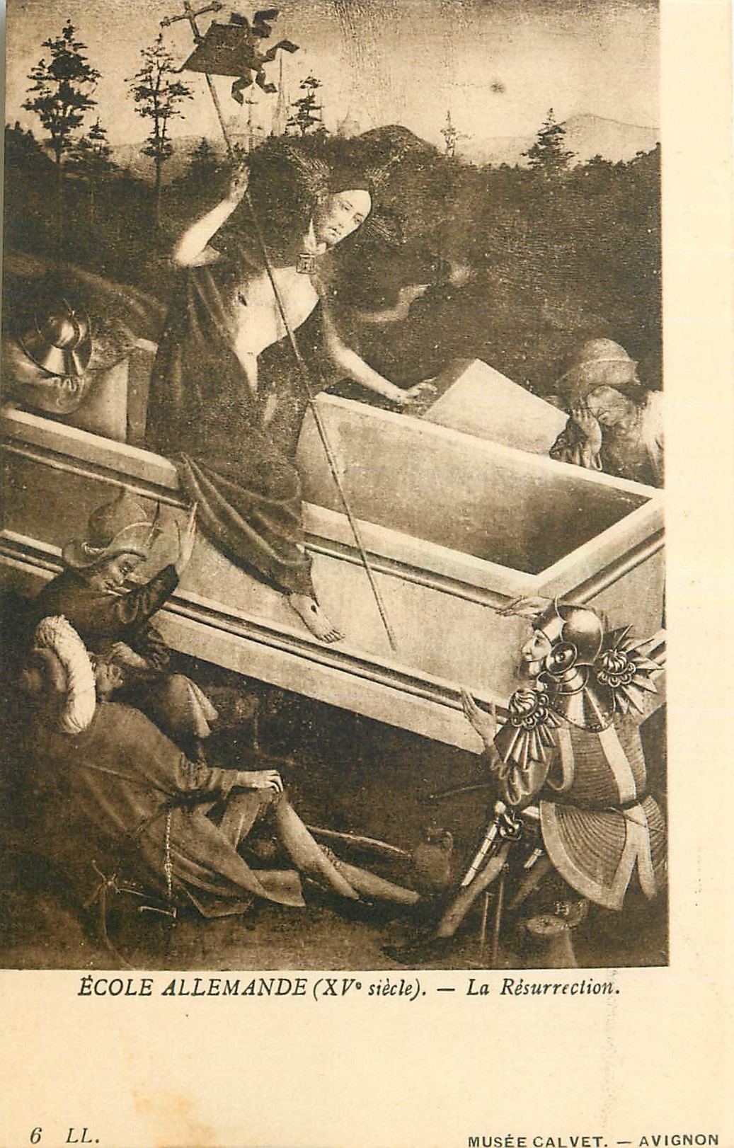CPA Musee Calvet Avignon Ecole Allemande La Resurrection 
