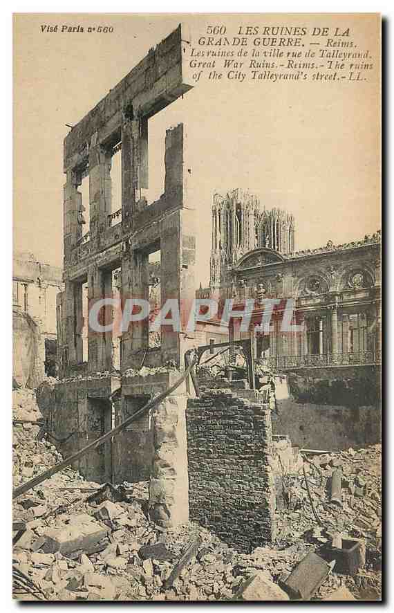Ruines de la Grande Guerre — Reims, rue de Talleyrand — Visé Parla n°560