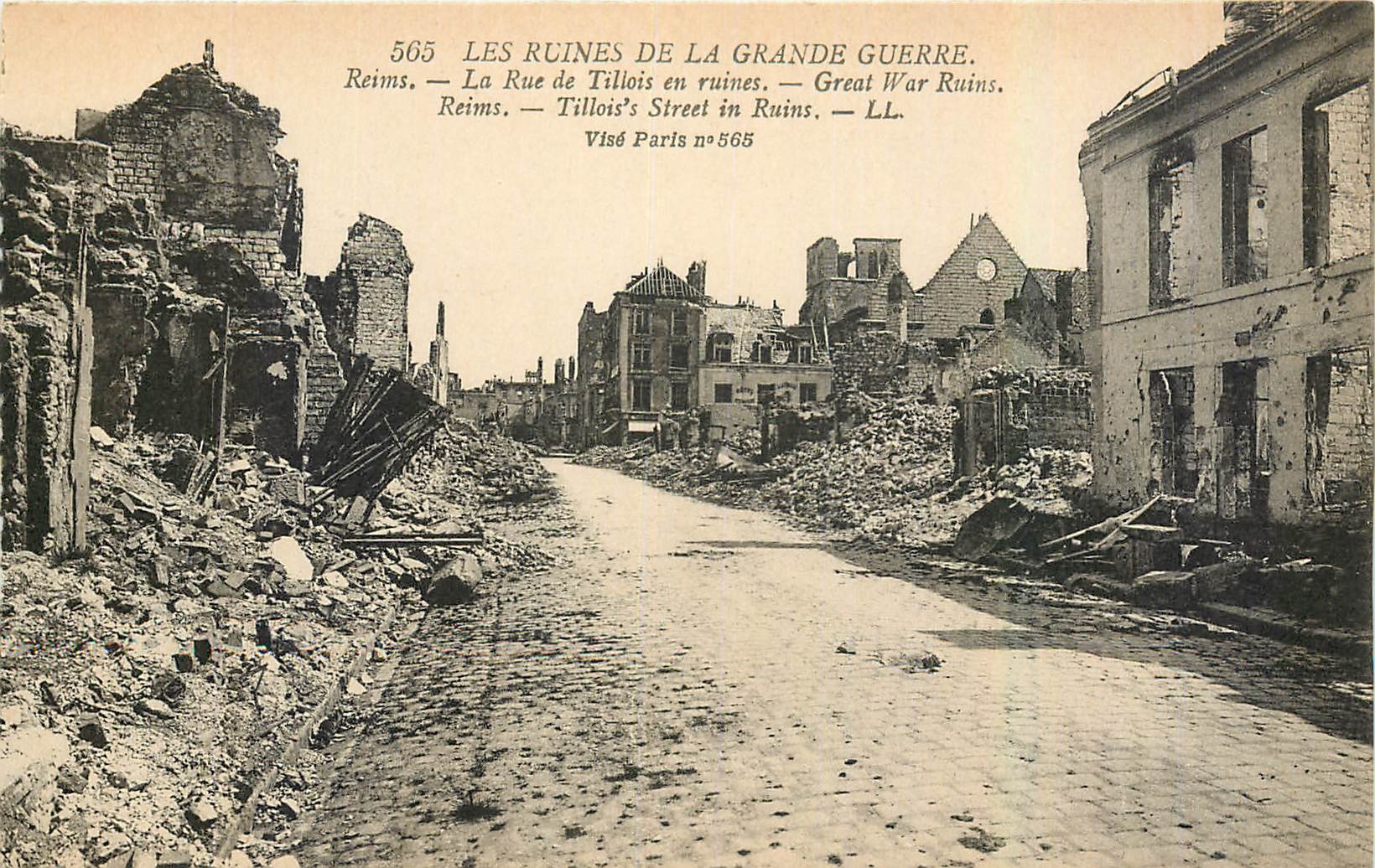 Reims — Ruinen des Großen Krieges — Rue de Til Lois — Visé Paris n°565