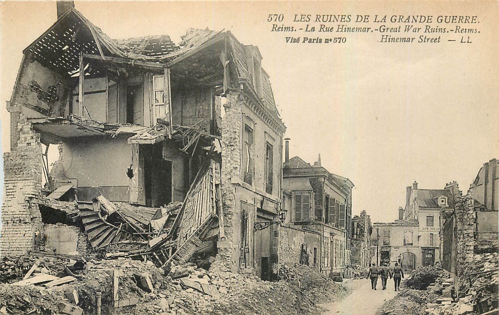 Les ruines de la Grande Guerre — Reims, Rue Hinemar — Visé Paris n°570