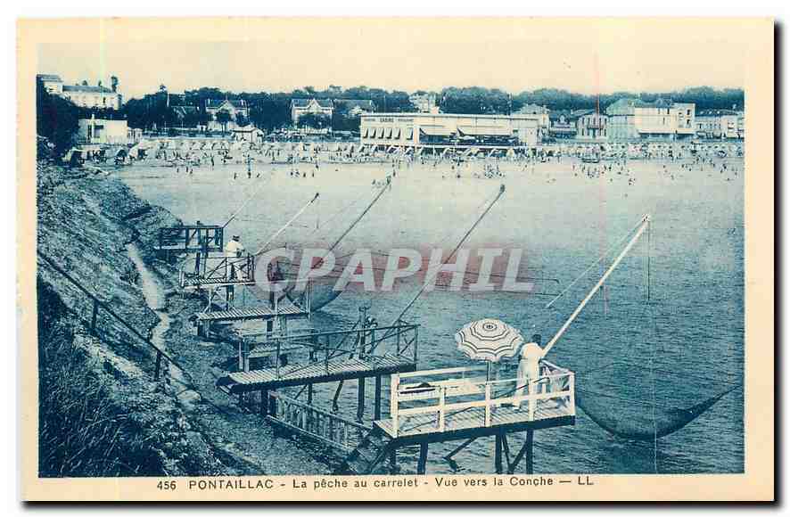 CPA Pontaillac la Peche au Carrelet vue vers la Conche 