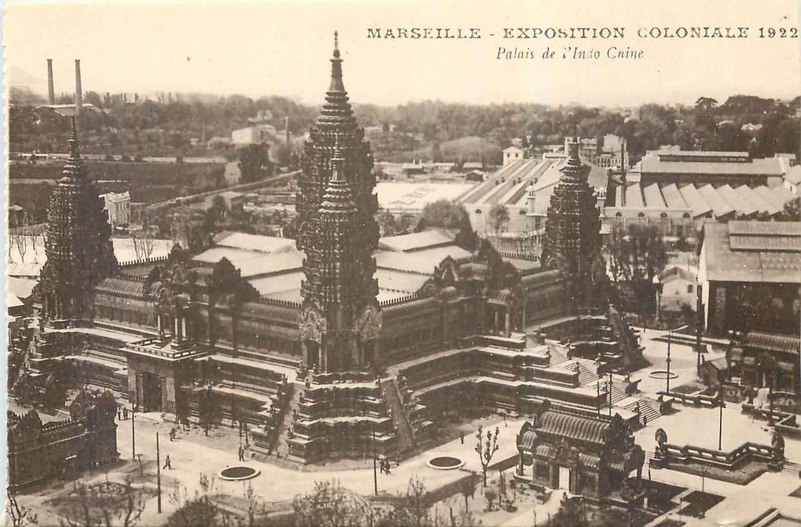 CPA Marseille Exposition Coloniale 1922 Palais de l'Indo Chine 