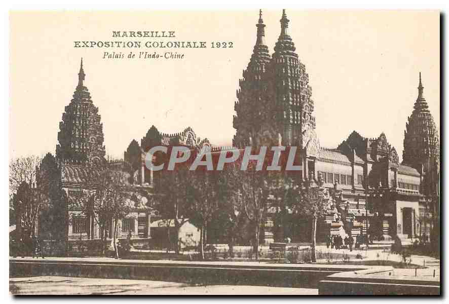 CPA Marseille Exposition Coloniale 1922 Palais de l'Indo Chine 