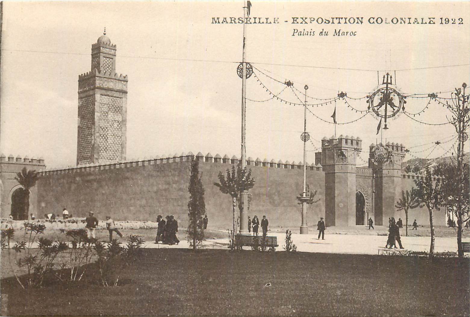 CPA Marseille Exposition Coloniale 1922 Palais du Maroc 
