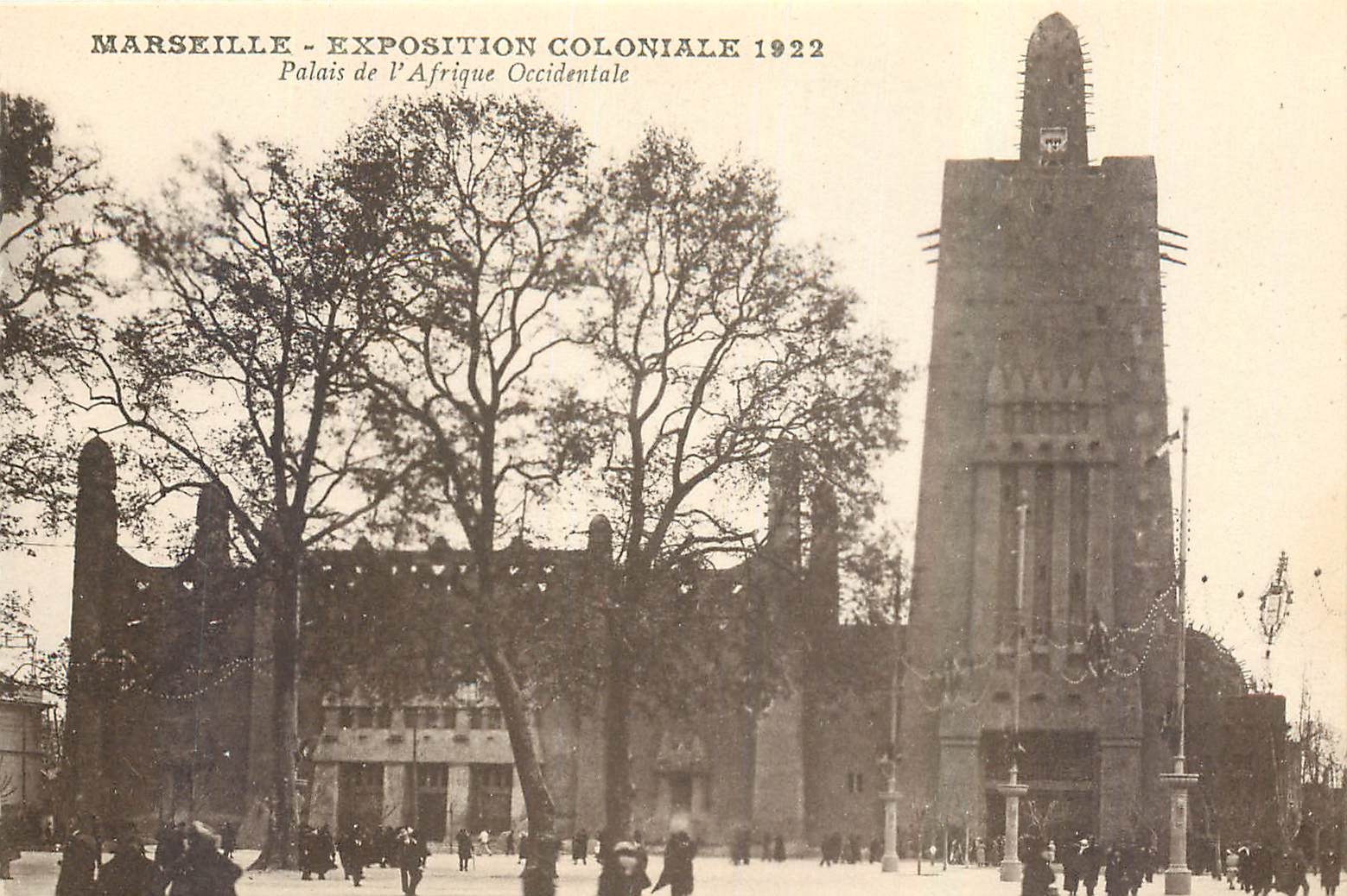 CPA Marseille Exposition Coloniale 1922 Palais de l'Afrique Occidentale 