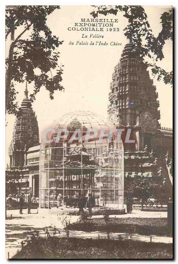 CPA Marseille Exposition Coloniale 1922 la Voliere du Palais de l'Indo Chine 