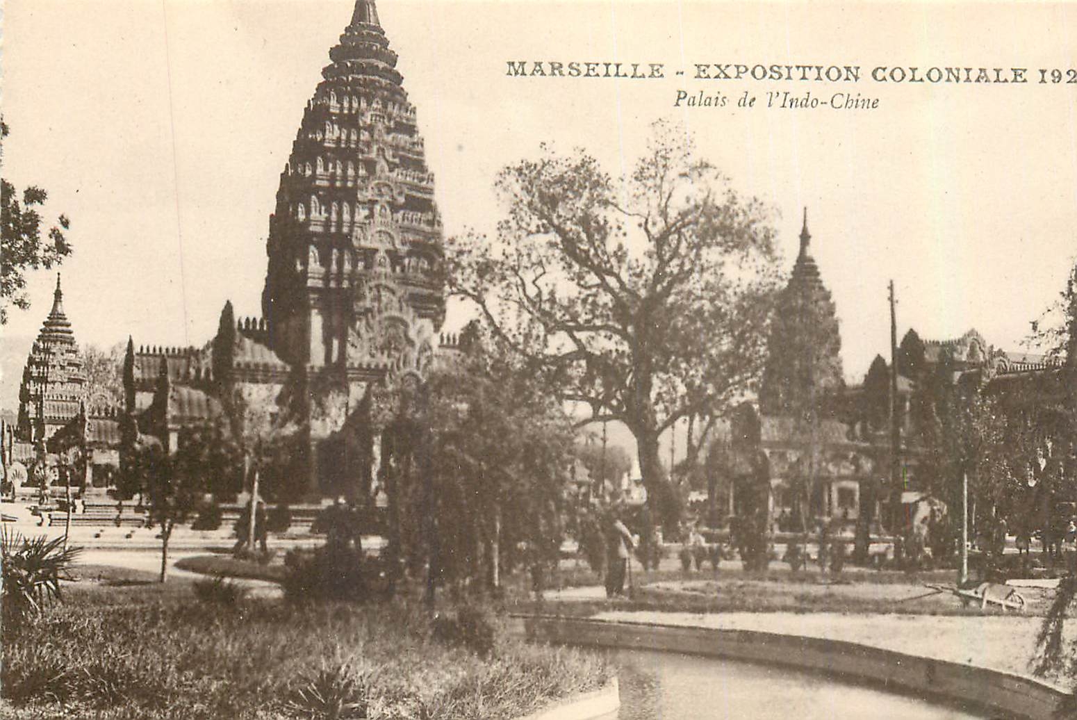 CPA Marseille Exposition Coloniale 1922 Palais de l'Indo-Chine 