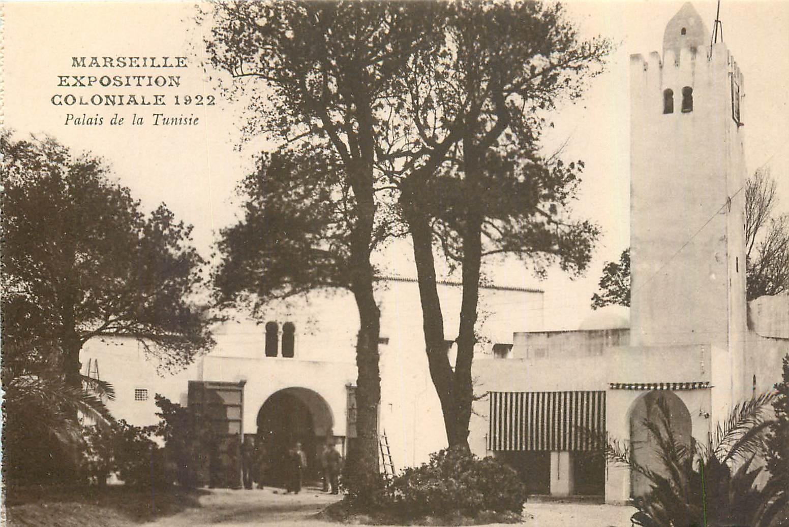 CPA Marseille Exposition Coloniale 1922 Palais de la Tunisie 