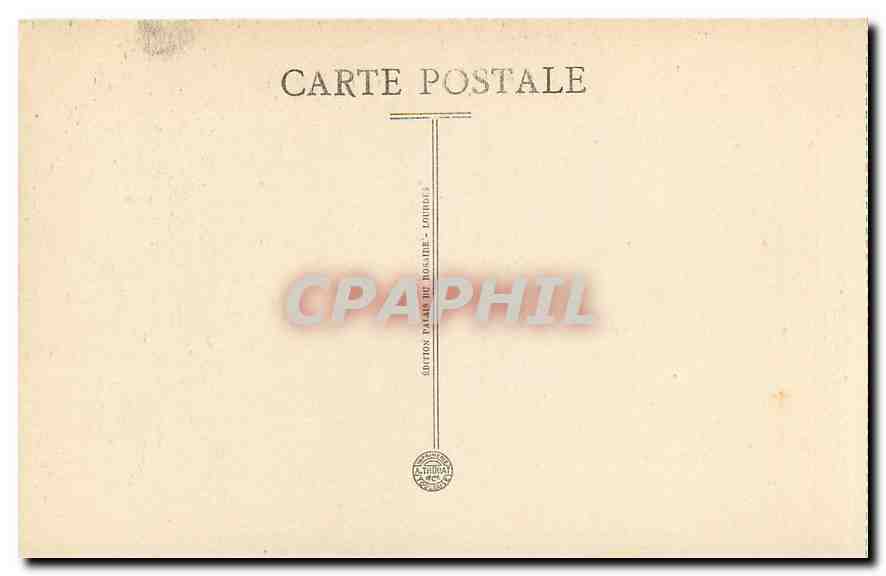CPA Lourdes Le Calvaire III Station Jesus tombe sous le poids de la Croix  — Verso