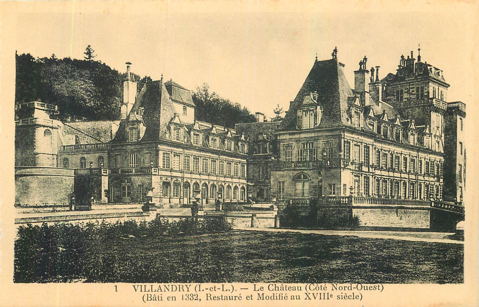 CPA Villandry I et L Le Chateau Cote Nord Ouest 